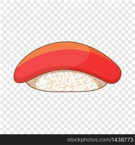 Tuna sushi icon. Cartoon illustration of tuna sushi vector icon for web. Tuna sushi icon, cartoon style