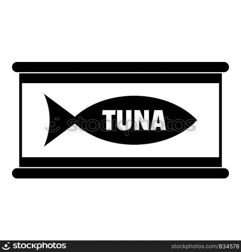 Tuna tin can icon. Simple illustration of tuna tin can vector icon for web design isolated on white background. Tuna tin can icon, simple style