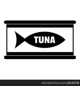 Tuna tin can icon. Simple illustration of tuna tin can vector icon for web design isolated on white background. Tuna tin can icon, simple style