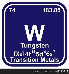 Tungsten Periodic Table of the Elements Vector illustration eps 10.. Tungsten Periodic Table of the Elements Vector illustration eps 10