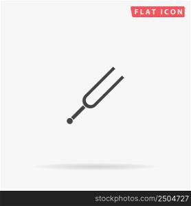 Tuning Fork flat vector icon. Glyph style sign. Simple hand drawn illustrations symbol for concept infographics, designs projects, UI and UX, website or mobile application.. Tuning Fork flat vector icon