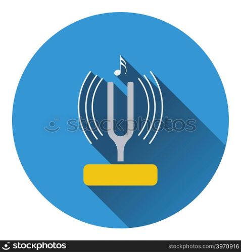 Tuning fork icon. Flat design. Vector illustration.