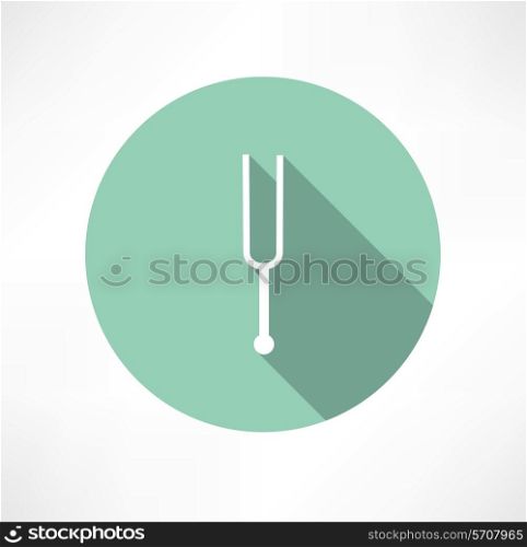 tuning fork icon Flat modern style vector illustration