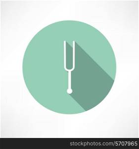 tuning fork icon Flat modern style vector illustration