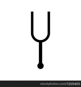 tuning fork isolated icon on white bacground, vector. tuning fork isolated icon on white bacground