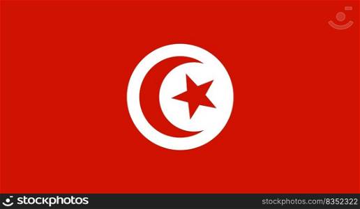 Tunis flag. Vector illustration