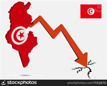 Tunisia economic crisis vector illustration Eps 10.. Tunisia economic crisis vector illustration Eps 10