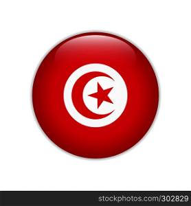 Tunisia flag on button