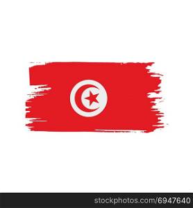 Tunisia flag, vector illustration. Tunisia flag, vector illustration on a white background