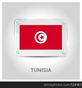 Tunisia flags design card vector