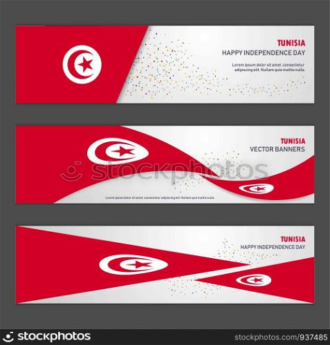 Tunisia independence day abstract background design banner and flyer, postcard, landscape, celebration vector illustration