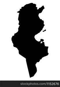 Tunisia Map Black Silhouette Vector illustration eps 10.. Tunisia Map Silhouette Vector illustration eps 10