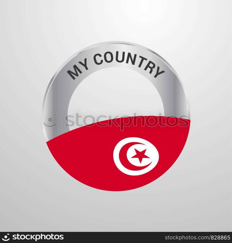 Tunisia My Country Flag badge