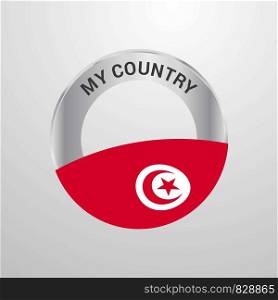Tunisia My Country Flag badge