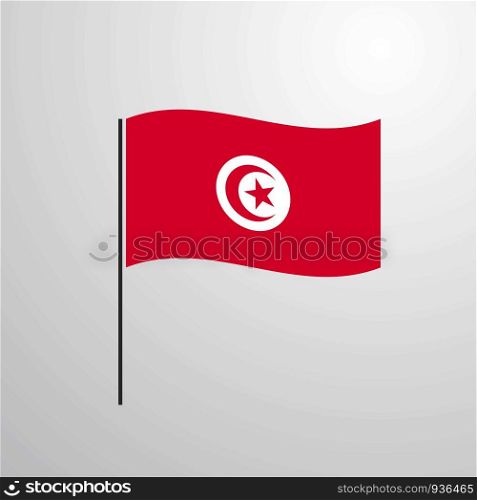 Tunisia waving Flag