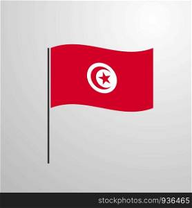 Tunisia waving Flag