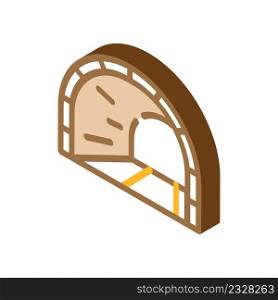 tunnel with railway isometric icon vector. tunnel with railway sign. isolated symbol illustration. tunnel with railway isometric icon vector illustration
