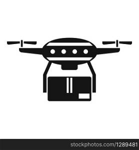 Turbine drone delivery icon. Simple illustration of turbine drone delivery vector icon for web design isolated on white background. Turbine drone delivery icon, simple style