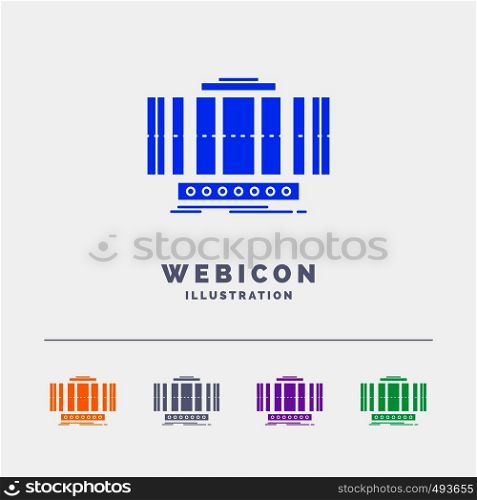 Turbine, Vertical, axis, wind, technology 5 Color Glyph Web Icon Template isolated on white. Vector illustration. Vector EPS10 Abstract Template background