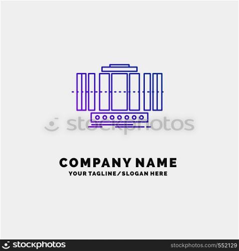 Turbine, Vertical, axis, wind, technology Purple Business Logo Template. Place for Tagline. Vector EPS10 Abstract Template background