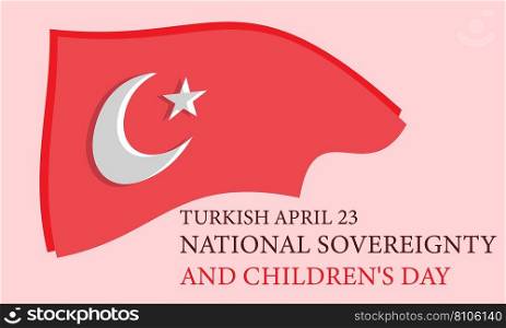 Turkey april 23 national sovereignty Royalty Free Vector