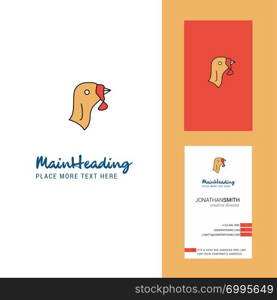 Turkey Creative Logo and business card. vertical Design Vector