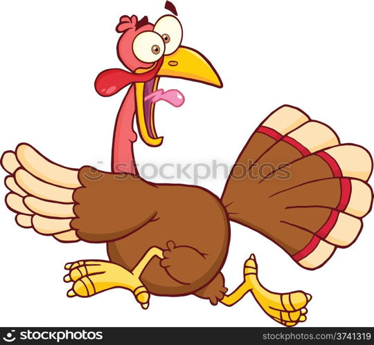 Turkey Escape Cartoon Mascot Character