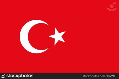 Turkey flag. Icon of turkish crescent on red square. National symbol of turkey, istanbul and ankara. Star of turk. Banner for country. Official flag for economy, military and religion. Vector.. Turkey flag. Icon of turkish crescent on red square. National symbol of turkey, istanbul and ankara. Star of turk. Banner for country. Official flag for economy, military and religion. Vector