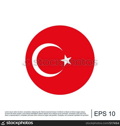 Turkey Flag Icon Template