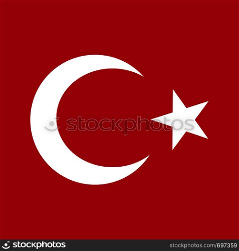 Turkey flag in two color. Turkey flag. Moon and star on red background. ps10. Turkey flag in two color. Turkey flag. Moon and star on red background