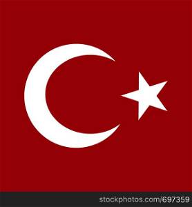 Turkey flag in two color. Turkey flag. Moon and star on red background. ps10. Turkey flag in two color. Turkey flag. Moon and star on red background