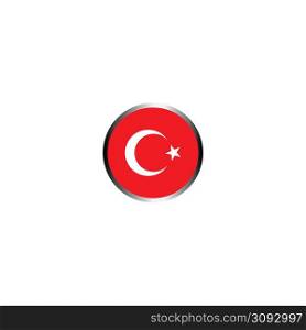 turkey flag vector icon,illustration symbol design.
