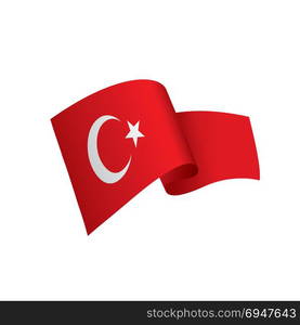 Turkey flag, vector illustration. Turkey flag, vector illustration on a white background