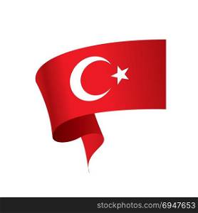 Turkey flag, vector illustration. Turkey flag, vector illustration on a white background