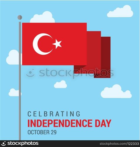 Turkey Independence day design card vector
