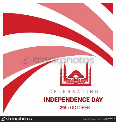 Turkey Independence day design card vector
