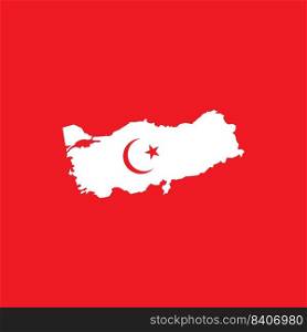 Turkey map icon. vector illustration symbol design.