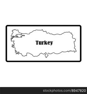 turkey map icon vector illustration symbol design