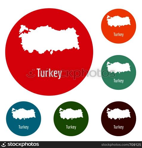 Turkey map in black. Simple illustration of Turkey map vector isolated on white background. Turkey map in black vector simple