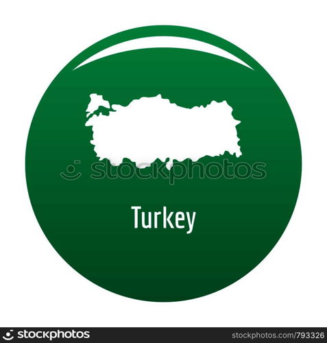 Turkey map in black. Simple illustration of Turkey map vector isolated on white background. Turkey map in black vector simple