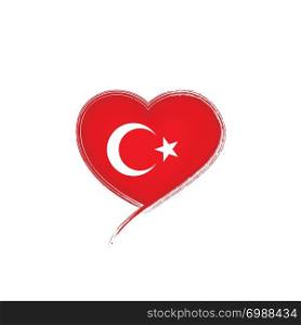 Turkey national flag, vector illustration on a white background. Turkey flag, vector illustration on a white background