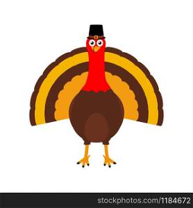 Turkey Pilgrimin on Thanksgiving Day vector illustration. Turkey Pilgrimin on Thanksgiving Day