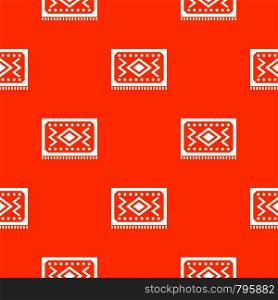 Turkish carpet pattern repeat seamless in orange color for any design. Vector geometric illustration. Turkish carpet pattern seamless