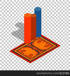 Turkish carpets isometric icon 3d on a transparent background vector illustration. Turkish carpets isometric icon