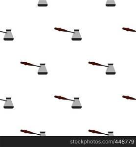 Turkish coffee pot pattern seamless background in flat style repeat vector illustration. Turkish coffee pot pattern seamless