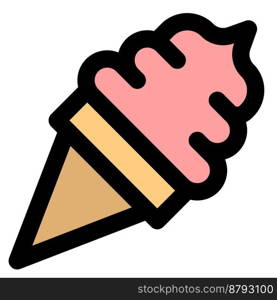 Turkish ice cream light vector illustration