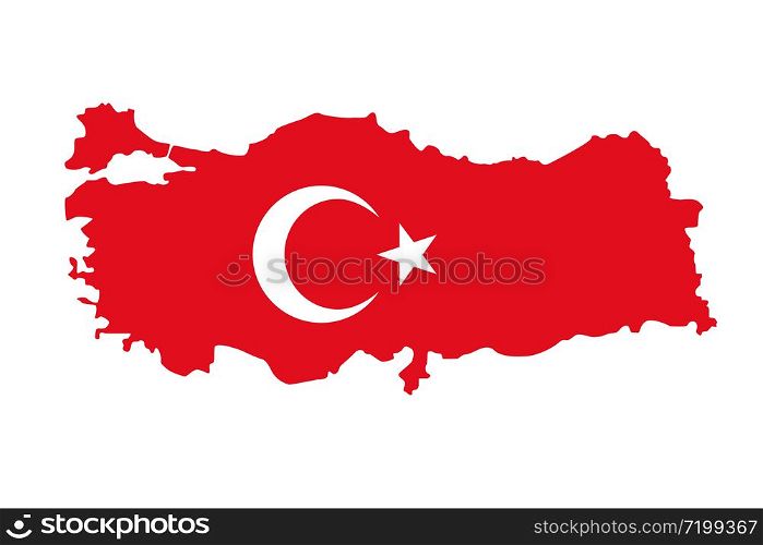 turkish map isolated concept white background vector illustration