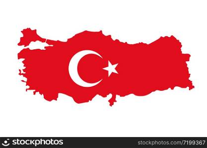 turkish map isolated concept white background vector illustration