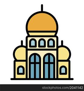 Turkish palace icon. Outline turkish palace vector icon color flat isolated. Turkish palace icon color outline vector