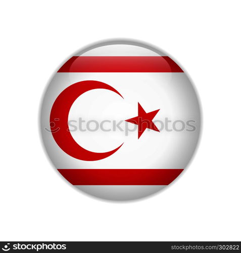 Turkish Republic Northern Cyprus flag on button